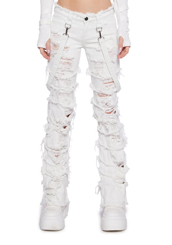 Pitch Washed Heavy Distressed Jeans