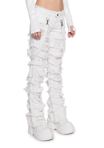 Pitch Washed Heavy Distressed Jeans