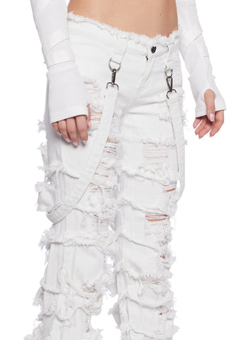 Pitch Washed Heavy Distressed Jeans