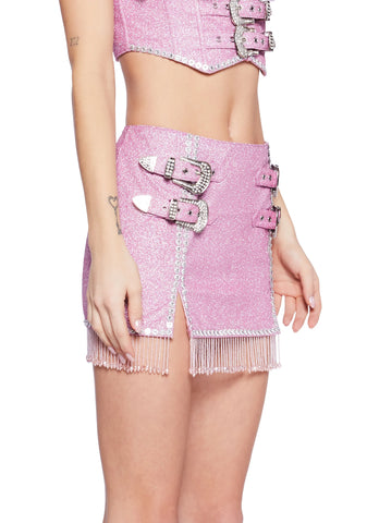Saddle Songs Glitter Mini Skirt