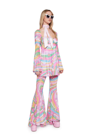 Technicolor Dreams Flare Pants