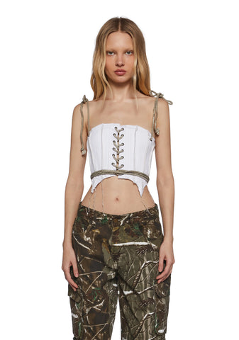 Pitch Corset Top - White
