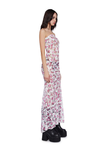Up On The Roof Floral Midi Dress