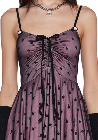 Keep Shining Mini Dress - Floral Pink