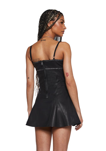 Julia Vegan Leather Mini Dress