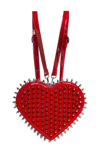 Reckless Devotion Studded Backpack - Red