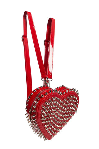 Reckless Devotion Studded Backpack - Red