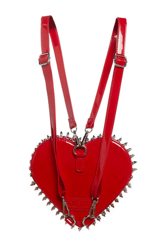 Reckless Devotion Studded Backpack - Red