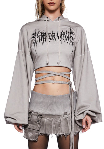 Pitch Backless Cropped Hoodie