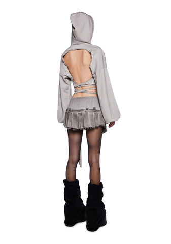 Pitch Backless Cropped Hoodie