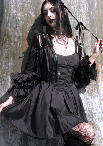 Haunted Hue Mini Dress - Black