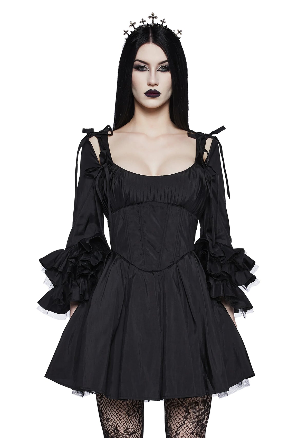 Haunted Hue Mini Dress - Black