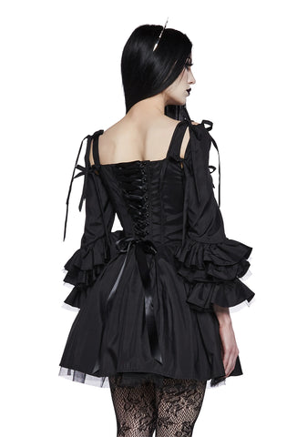 Haunted Hue Mini Dress - Black