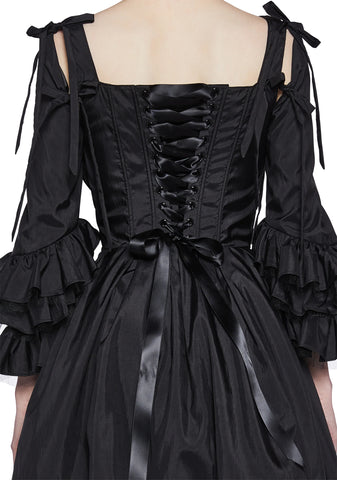 Haunted Hue Mini Dress - Black