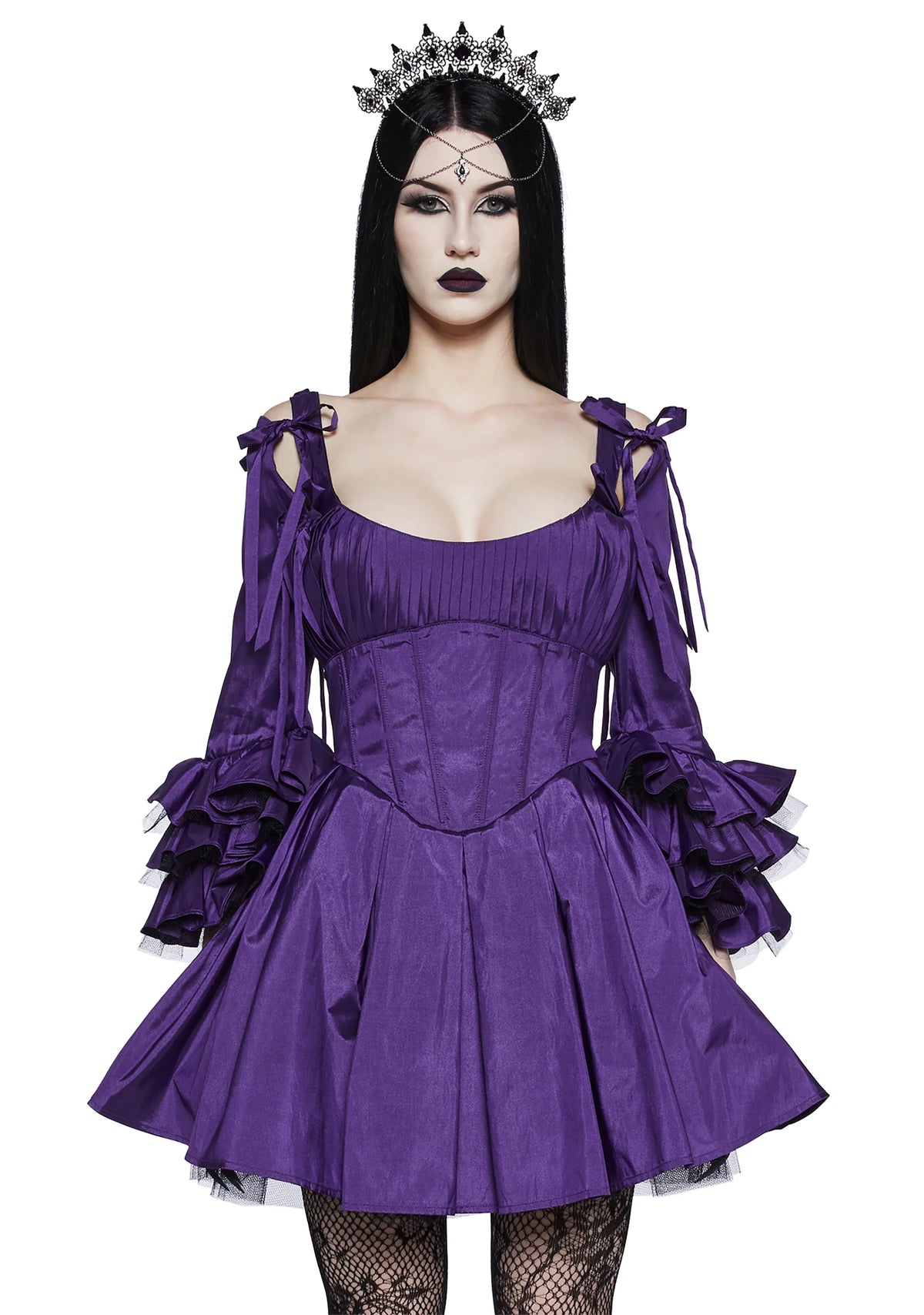 Haunted Hue Mini Dress - Purple