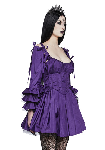 Haunted Hue Mini Dress - Purple