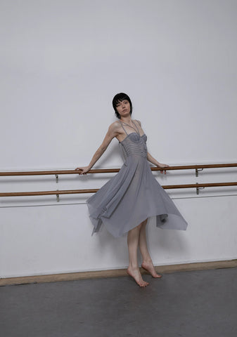 Pitch Mesh Midi Dress