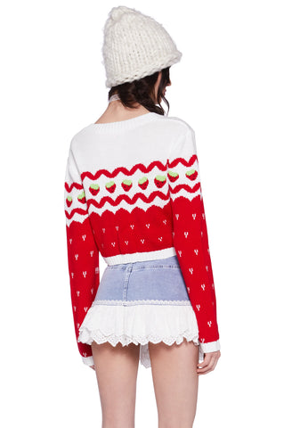 Berry Charms Intarsia Sweater