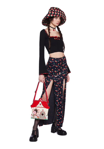 Strawberry Shores Midi Skirt