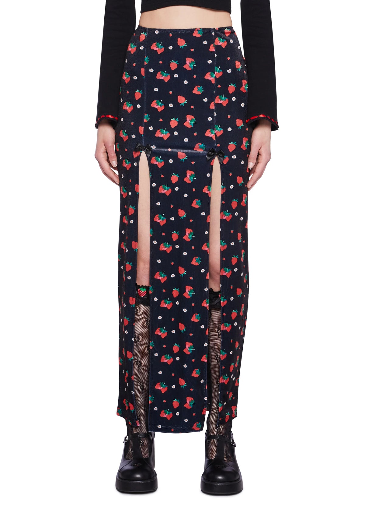 Strawberry Shores Midi Skirt