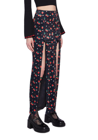 Strawberry Shores Midi Skirt