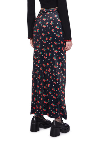 Strawberry Shores Midi Skirt