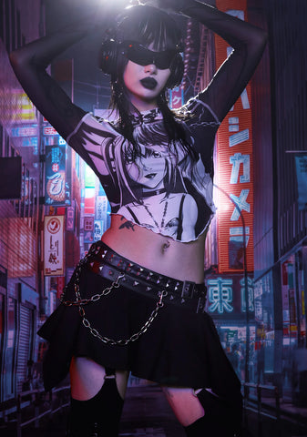 Unlikely Twosome Mesh Top