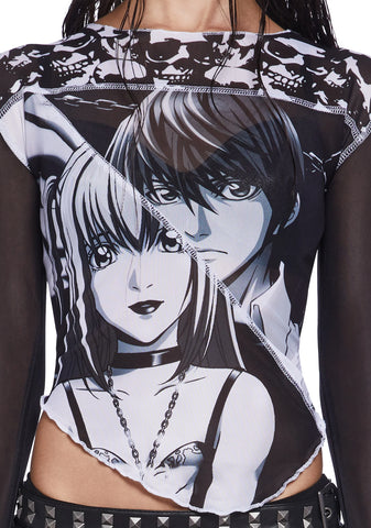 Unlikely Twosome Mesh Top