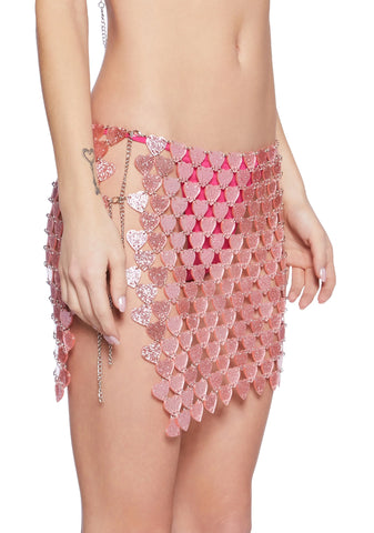 Smitten Image Chain Mini Skirt