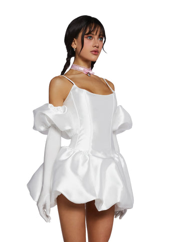 Vexed Hearts Mini Dress- White