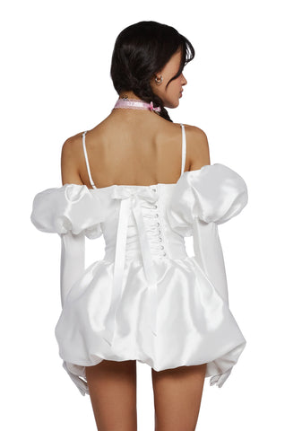 Vexed Hearts Mini Dress- White