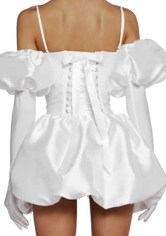 Vexed Hearts Mini Dress- White
