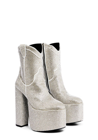 Western Treasures Platform Boots