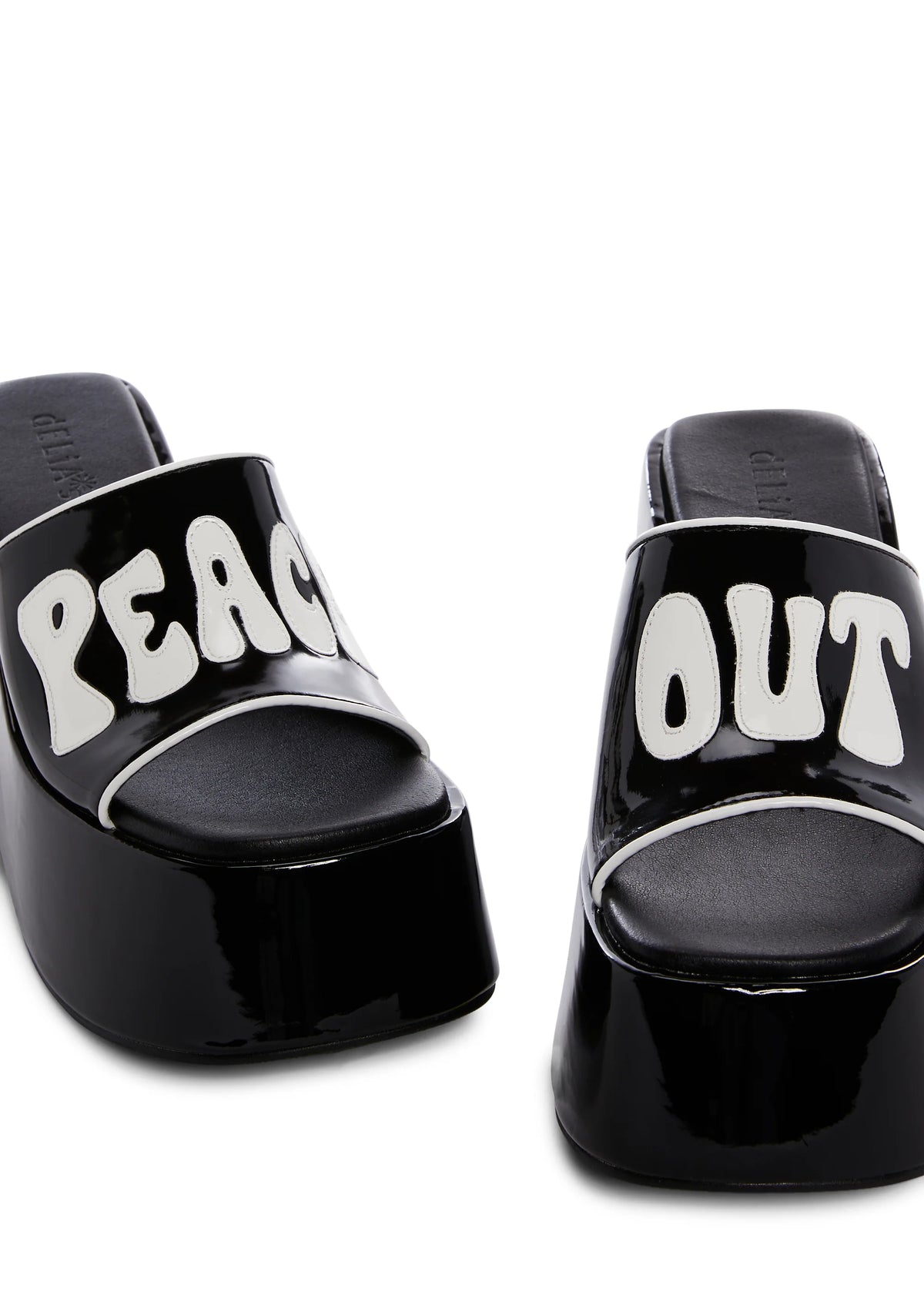 That 70s Flow Platform Slides - Black/White