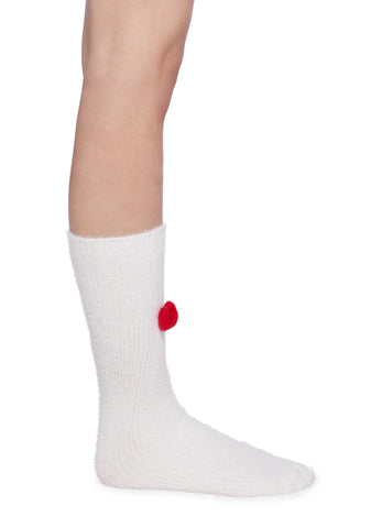 Secret Crush Heart Socks - White