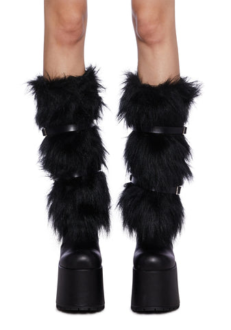 Rolling Along Leg Warmers - Black