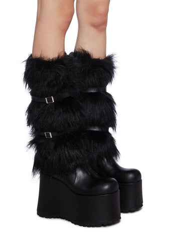 Rolling Along Leg Warmers - Black