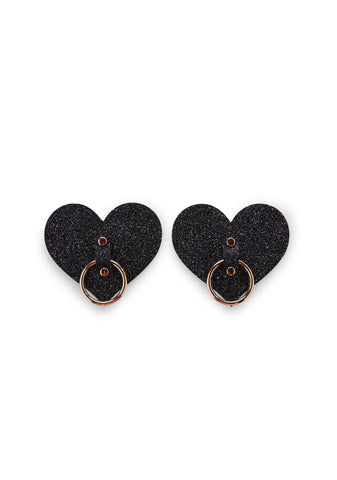 After Midnight Glitter Hoop Heart Pasties