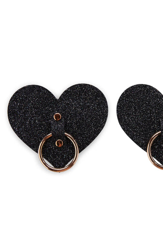 After Midnight Glitter Hoop Heart Pasties