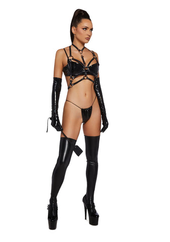 Double Strap Bra Harness With Choker