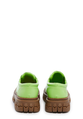 Teen Craft Oxford Shoes - Green