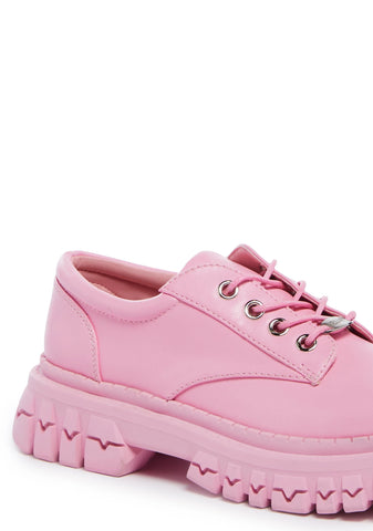Teen Craft Oxford Shoes - Pink