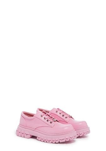 Teen Craft Oxford Shoes - Pink