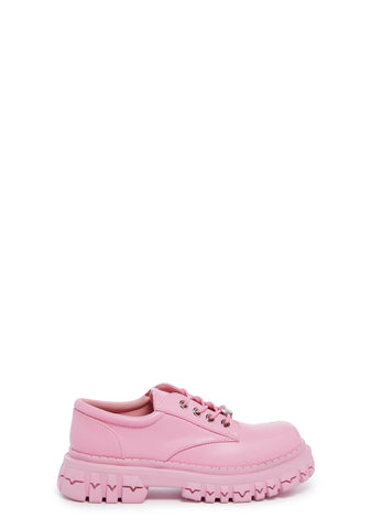 Teen Craft Oxford Shoes - Pink
