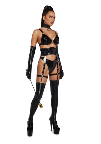 Watch Me Shine Lingerie Set - Black