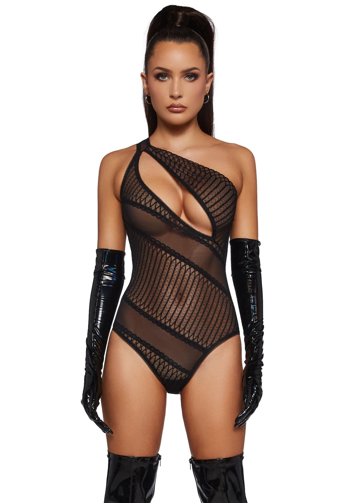Midnight Obsession Sheer Bodysuit