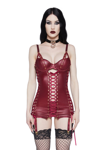 Riveting Love Chemise Set - Red