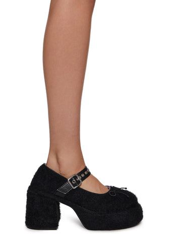 Twirling Perfection Mary Janes - Black