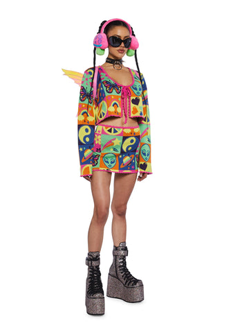 Acid Trippin Knit Cardigan