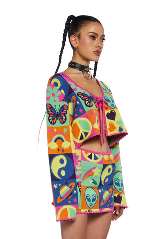 Acid Trippin Knit Cardigan